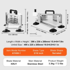 VEVOR Commercial Tomato Slicer, 3/16 Inch Tomato Cutter Slicer, Stainless Steel Heavy Duty Tomato Slicer Machine, Manual Tomato Slicer 14 VEVOR Commercial Tomato Slicer, 3/16 Inch Tomato Cutter Slicer, Stainless Steel Heavy Duty Tomato Slicer Machine, Manual Tomato Slicer -Vevor GUEST b89977a5 5033 45af 8498 33c09db9aa0a