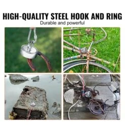 VEVOR Magnet Fishing Kit, 1200lbs 2.95inch Diameter Double Sided Fishing Magnets, Strong Neodymium Magnet With Heavy Duty 65FT Rope, Grappling Hook -Vevor GUEST b9f374e3 84bb 431c 83f8 d90944fb06b7