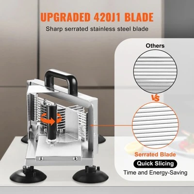 VEVOR Commercial Tomato Slicer, 3/8 Inch Tomato Cutter Slicer, Stainless Steel Heavy Duty Tomato Slicer Machine, Manual Tomato Slicer 4 VEVOR Commercial Tomato Slicer, 3/8 Inch Tomato Cutter Slicer, Stainless Steel Heavy Duty Tomato Slicer Machine, Manual Tomato Slicer - Image 4