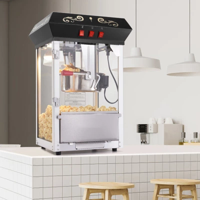 VEVOR Popcorn Maker, 850W Popcorn Popper Machine, 8 Oz Kettle Makes 48 Cups Per Batch, Countertop Popcorn Maker With Tempered Glass, Black 1 VEVOR Popcorn Maker, 850W Popcorn Popper Machine, 8 Oz Kettle Makes 48 Cups Per Batch, Countertop Popcorn Maker With Tempered Glass, Black