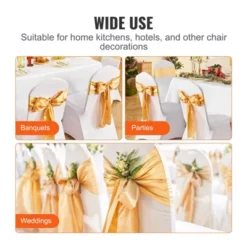 VEVOR Stretch Spandex Chair Sashes Bows, Chair Slipcover And Stretch Chair Sash, Elastic Chair Bands, Fitting Wedding, Holiday, (50 PCS Gold) 13 VEVOR Stretch Spandex Chair Sashes Bows, Chair Slipcover And Stretch Chair Sash, Elastic Chair Bands, Fitting Wedding, Holiday, (50 PCS Gold) -Vevor GUEST bab4523b efdf 4208 a280 dbd564b1ecb0