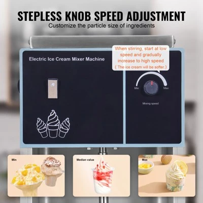 VEVOR Ice Cream Blender, 400W High-Speed Ice Cream Maker Mixer Stir Machine 4200RPM, Stepless Speed Adjustment, Silver 4 VEVOR Ice Cream Blender, 400W High-Speed Ice Cream Maker Mixer Stir Machine 4200RPM, Stepless Speed Adjustment, Silver - Image 4