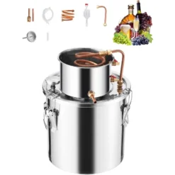 VEVOR Alcohol Still, 5 Gal / 19 L Stainless Steel Water Alcohol Distiller With Copper Coil, Home Brewing Refining Fermentation Kit, Silver -Vevor GUEST bbd19980 33fc 450e 86f2 82a5f043d47a