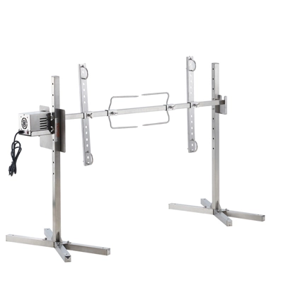 VEVOR Electric BBQ Rotisserie Grill Kit, 46 Inch 132 Lbs Capacity, Automatic 52W Motor Height Adjustable Universal Roaster Stand, Silver 8 VEVOR Electric BBQ Rotisserie Grill Kit, 46 Inch 132 Lbs Capacity, Automatic 52W Motor Height Adjustable Universal Roaster Stand, Silver - Image 8