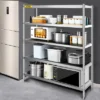 VEVOR Storage Shelf, 5-Tier Storage Shelving Unit, Stainless Steel Garage Shelf, 70.9 X 17.7 X 70.9 Inch Heavy Duty Storage Shelving, Silver