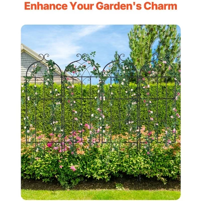VEVOR Garden Trellis For Climbing Plants, 71 X 20 In, 4 Packs Rustproof Metal Garden Flower Trellis, Outdoor Climbing Rose Trellis Cucumbers Support 3 VEVOR Garden Trellis For Climbing Plants, 71 X 20 In, 4 Packs Rustproof Metal Garden Flower Trellis, Outdoor Climbing Rose Trellis Cucumbers Support - Image 3