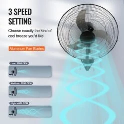 VEVOR Wall Mount Fan, 2 PCS 18 Inch Oscillating, 3-speed High Velocity Max. 4000 CFM Industrial Wall Fan For Indoor, Commercial, Residential -Vevor GUEST bd7617ca 8f3f 4e92 8045 9894942c34b8