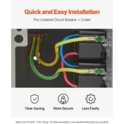 VEVOR Outdoor Electrical Outlet Box, Dual 20 AMP GFCI Receptacles, Electrical Outlet Panel Box With GFCI Protection, Gray -Vevor GUEST bdbaafce 2332 4daa a5c0 3c11b096aa25