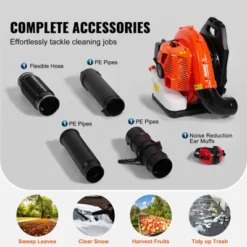 VEVOR Backpack Leaf Blower, 79CC 2-Cycle Gas Leaf Blower With 3L Fuel Tank, 930CFM Air Volume 184MPH Speed, Ideal For Lawn Care, Leaf Cleaning -Vevor GUEST be205110 e9ce 40d3 b387 c066265f5e32