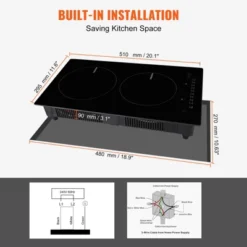 VEVOR Electric Cooktop, 2 Burners, 12'' Induction Stove Top, Built-in Magnetic Cooktop 3000W, 9 Heating Level Multifunctional Burner -Vevor GUEST be2421a2 72da 4541 9d2e 400a3de924dc