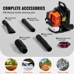 VEVOR Backpack Leaf Blower, 63CC 2-Cycle Gas Leaf Blower With 1.89L Fuel Tank, 1110CFM Air Volume 220MPH Speed, Ideal For Lawn Care -Vevor GUEST beb22419 2abf 43cf 9340 b4a95b30da3a