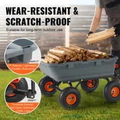 VEVOR Garden Cart, Durable Poly Dump Cart With Simple Assembly Steel Structure, Versatile Dump Wagon With Dual-Function Handle, Handy Wheelbarrow -Vevor GUEST beb2b568 34ee 4e40 9bc7 a71db4693764