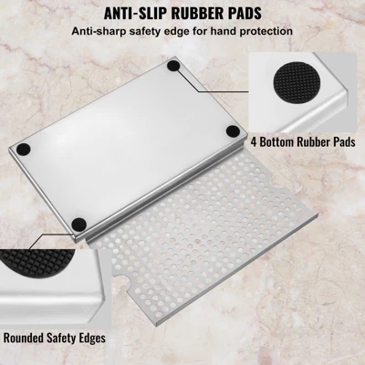 VEVOR Beer Drip Tray, 304 Stainless Steel Kegerator Drip Trays With 4 Non-Slip Rubber Pads And Detachable Cover 2 VEVOR Beer Drip Tray, 304 Stainless Steel Kegerator Drip Trays With 4 Non-Slip Rubber Pads And Detachable Cover - Image 2