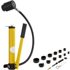 VEVOR Hydraulic Knockout Punch Kit, 10 Ton 1/2" To 2" Conduit Hole Cutter Set, KO Tool Kits With Puncher 6 Piece, Metal Sheet Driver Tools, Yellow -Vevor GUEST bfc4a86f 8d82 4866 b29f d272e50c3216