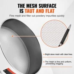 VEVOR Flour Sieve Fine Mesh, 150 Mesh Flour Sifter, 304 Stainless Steel Fine Mesh Sifter Food-grade, 12.6" Fine Mesh Strainers For Baking -Vevor GUEST bffe41c2 76e6 4121 ab44 e46b69e07471