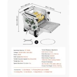 VEVOR Electric Tortilla Maker, 5.5 Inch Diameter Automatic Corn Tortilla Making Machine With Non-Stick Coating, Electric Chapatti Machine, Silver -Vevor GUEST c0284a8b a155 4bf6 9ce7 f45cdb9e7d9f