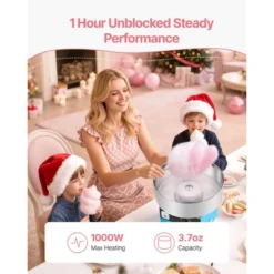 VEVOR Cotton Candy Machine Commercial, 1000W Electric Candy Floss Maker, Easy Use With 15 Inch Stainless Steel Bowl And Sugar Scoop, Blue -Vevor GUEST c04e7776 4fee 4895 8690 09a2f86e0ce2