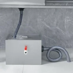 VEVOR Commercial Grease Trap, 8 LBS Grease Interceptor, Top Inlet Interceptor, Stainless Steel Grease Trap, 2.8 GPM Waste Water Oil-water Separator