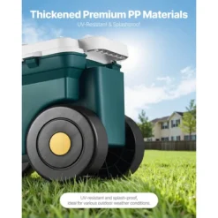 VEVOR Garden Scooter With Seat, 2 In 1 Rolling Garden Cart With Storage Bin, Outdoor Wagon With Handle, Green -Vevor GUEST c0f4e5e1 cbf2 4a8b b35e 6b999d605b80