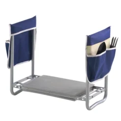 VEVOR Garden Kneeler And Seat, 11 In Wide Kneeling Pad, Heavy Duty Garden Kneeling Stool, Folding Garden Seat With 2 Tool Bags, Silver&Blue -Vevor GUEST c15cad7d 2312 4a93 bf21 c704f9362b22