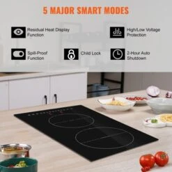 VEVOR Electric Cooktop, 2 Burners, 12'' Induction Stove Top, Built-in Magnetic Cooktop 3000W, 9 Heating Level Multifunctional Burner -Vevor GUEST c215e84a 01b7 40d2 afff 75118db7b6c0