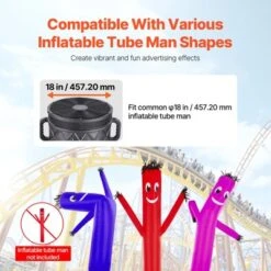 VEVOR Inflatable Tube Man Blower, 1 HP, Blower Fan For Wacky Waving Inflatable Tube Guy, PP Shell, IPX3 Waterproof, Black(No Inflatable) -Vevor GUEST c2c9d5f3 f514 4f8b 8d77 55bebd612289