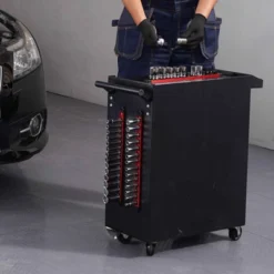 VEVOR Socket Organizer Rail Set, 3PCS Metric & SAE Aluminum Socket Organizers,1/4'', 3/8'' & 1/2'' Heavy-Duty Socket Holder With 360° Rotating Clips