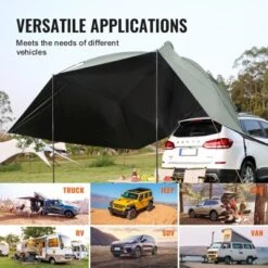 VEVOR Vehicle Awning, Large 10' X 7' Shade Coverage Car Side Awning, PU2000mm UV50+ Car Awning With Extended Side Canopies And Portable Storage Bag -Vevor GUEST c354a389 fed8 4060 8cb8 cd4bc45e0912