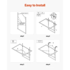 VEVOR Balcony Hanging Table, 19 X 24 In Metal Folding Balcony Railing Table, 5-Level Adjustable, Fit Railing From 1" To 4.7", Black -Vevor GUEST c37a1b69 ae95 43c7 abcb 1f6e51e8e420