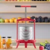 VEVOR 3.69 Gal/14L Fruit Wine Press, Stainless Steel Basket, Manual Juice Maker, Cider Apple Grape Tincture Making Press, Red