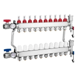 VEVOR 10-Branch Radiant Heat Manifold, 1/2" PEX Tubing Manifold, Stainless Steel PEX Manifold For Hydronic Radiant Floor Heating, Silver -Vevor GUEST c49f7dad 52c9 4123 a5a9 b3d387dbdd60