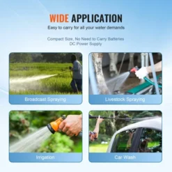 VEVOR Water Diaphragm Pump, 12V DC, 216W,5.5 GPM Flow, 70 PSI Rated Pressure (40-100 PSI Adjustable), 1/2" MNPT Self Priming Sprayer Pump, Orange -Vevor GUEST c4d800cf 911e 46fa a3b2 651f1a6a4fb6