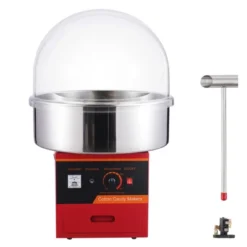 VEVOR Electric Cotton Candy Machine, 1000W Candy Floss Maker, Commercial Cotton Candy Machine With Cover, Stainless Steel Bowl, Sugar Scoop, Drawer -Vevor GUEST c5703280 2c2f 4c82 9e8f d956d88453a8