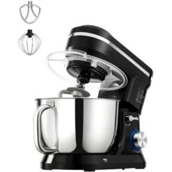 VEVOR Stand Mixer, 5QT Dough Mixer, 10+P Speeds Tilt-head Food Mixer, Kitchen Mixer With Stainless Steel Bowl, Dough Hook, Wire Whip, Black -Vevor GUEST c6b26d06 bec2 4173 9765 0a82ba6dff99