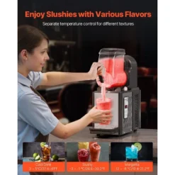 VEVOR Commercial Slushy Machine, 4L Single Tank Frozen Drink Machine, 16 Cups Stainless Steel Margarita Smoothie Frozen Drink Maker, Black -Vevor GUEST c816aecc d3ff 493f 9741 cb1a0fdb5c50