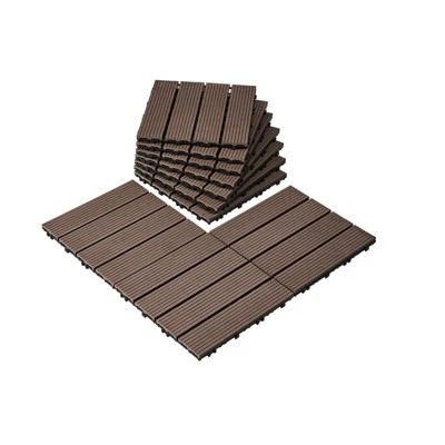VEVOR Interlocking Deck Tiles Plastic Wood, 10 Pack,12"x12" 10 Sq. Ft Waterproof Outdoor Flooring All Weather Use,Patio Floor Decking Covering Tiles 8 VEVOR Interlocking Deck Tiles Plastic Wood, 10 Pack,12"x12" 10 Sq. Ft Waterproof Outdoor Flooring All Weather Use,Patio Floor Decking Covering Tiles - Image 8