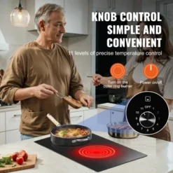 VEVOR Electric Cooktop, 12 Inch 2 Burners Built-in Electric Stove Top, 3000W Ceramic Top Radiant Cooktop, With Glass Panel, Knob Control -Vevor GUEST c86098ad c0fb 4e9e 8a48 61ab177a56ac