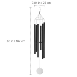 VEVOR Wind Chimes For Outside, 66 In, Deep Tone Wind Chimes With 6 Tubes, Unique Large Memorial Wind Chimes For Anniversary, Black -Vevor GUEST c8f31d4d cc77 4aa6 a12c d935c9874a9e