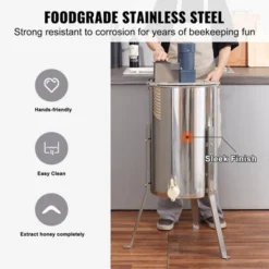 VEVOR Electric Honey Extractor, 2/4 Frames Honey Spinner Extractor, Stainless Steel Beekeeping Extraction, Apiary Centrifuge Equipment -Vevor GUEST c9330107 2651 4376 a247 67c9d9333116