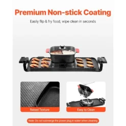 VEVOR Hot Pot with Grill, 2300W 2-in-1 Electric Smokeless Grill and Hot Pot, Removable Shabu-shabu Hotpot with Non-stick Pan, Black 12 VEVOR Hot Pot with Grill, 2300W 2-in-1 Electric Smokeless Grill and Hot Pot, Removable Shabu-shabu Hotpot with Non-stick Pan, Black -Vevor GUEST c9b10ac2 b056 4494 91ed 0121b258d145