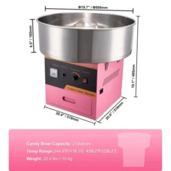 VEVOR Electric Cotton Candy Machine, 1000W Candy Floss Maker, Commercial Cotton Candy Machine With Stainless Steel Bowl, Sugar Scoop, And Drawer -Vevor GUEST c9c02c4c f6b9 4dc8 b466 ab040d84acfc