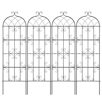 VEVOR Garden Trellis For Climbing Plants, 71 X 20 In, 4 Packs Rustproof Metal Garden Flower Trellis, Outdoor Climbing Rose Trellis Cucumbers Support 8 VEVOR Garden Trellis For Climbing Plants, 71 X 20 In, 4 Packs Rustproof Metal Garden Flower Trellis, Outdoor Climbing Rose Trellis Cucumbers Support - Image 8