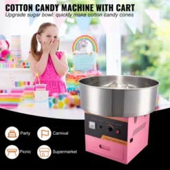 VEVOR Electric Cotton Candy Machine, 1000W Candy Floss Maker, Commercial Cotton Candy Machine With Stainless Steel Bowl, Sugar Scoop, And Drawer -Vevor GUEST cb064f8d 7f02 4d5c ae55 0d03c2bb9b4e