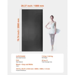 VEVOR Dance Floor, 6.6' X 3' Portable Yoga Mat With Organizer Bag, 1.5 Mm Thick Workout Mats, Non-slip Floor Mats For Practicing At Home, Studios -Vevor GUEST cbbc7766 9c59 46f6 85b3 06a857b52d34