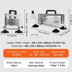 VEVOR Commercial Tomato Slicer, 1/4"+3/8"+3/16" Tomato Cutter Slicer, Stainless Steel Heavy Duty Tomato Slicer Machine, Manual Tomato Slicer 14 VEVOR Commercial Tomato Slicer, 1/4"+3/8"+3/16" Tomato Cutter Slicer, Stainless Steel Heavy Duty Tomato Slicer Machine, Manual Tomato Slicer -Vevor GUEST cbfa9038 5682 4b0e abe6 2f9106fc5293