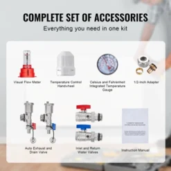 VEVOR 8-Branch Radiant Heat Manifold, 1/2" PEX Tubing Manifold, Stainless Steel PEX Manifold For Hydronic Radiant Floor Heating, Silver -Vevor GUEST cca45b8d 67c4 47cd a16f 3ebab47a99a0