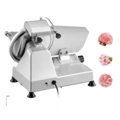 VEVOR Commercial Meat Slicer, 10 Inch Electric Deli Food Slicer, 180W Meat Cutter With A Premium 65Mn Blade, 0-0.4 Inch Adjustable Thickness, Silver -Vevor GUEST cd6769e9 7bd6 41d2 8d8b a74b4549145a