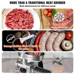 VEVOR Meat Grinder, 14 Lbs/Min Capacity Electric Meat Grinders With Blade, Grinding Plate, Sausage Maker, Stainless Steel Commercial Meat Mincer -Vevor GUEST cde3054a 5b00 47de a34b a1c4bfb88d1f