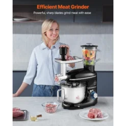 VEVOR 3-in-1 Multifunctional Stand Mixer, 6QT Stainless Steel Bowl, 660W 6+P Speeds Tilt-head Food Mixer, Black 12 VEVOR 3-in-1 Multifunctional Stand Mixer, 6QT Stainless Steel Bowl, 660W 6+P Speeds Tilt-head Food Mixer, Black -Vevor GUEST ce65f866 5bc5 4f18 a88c 76bf6a2f0384