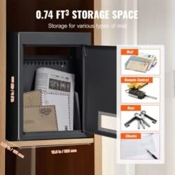 VEVOR Through The Wall Drop Box, Heavy Duty Steel Through The Wall Mailbox With 2.8-7.9" 13" Combination Lock, 12.5x6.3x16.9" Mail Drop Box, Black 10 VEVOR Through The Wall Drop Box, Heavy Duty Steel Through The Wall Mailbox With 2.8-7.9" 13" Combination Lock, 12.5x6.3x16.9" Mail Drop Box, Black -Vevor GUEST ce9388f5 1252 4298 b29d 92b5677ed4b1